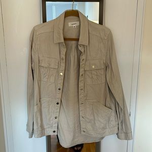 Tan oversized button down / shacket